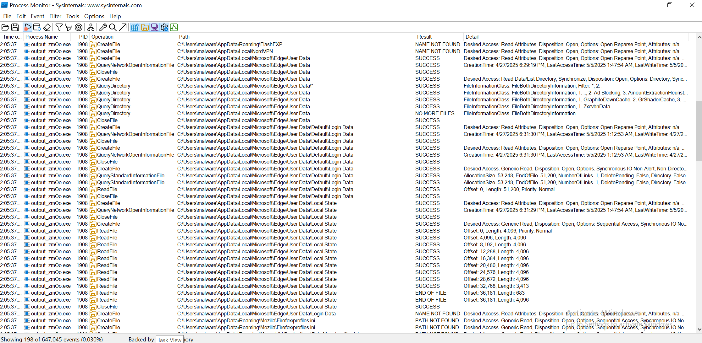 Procmon Files AppData 2