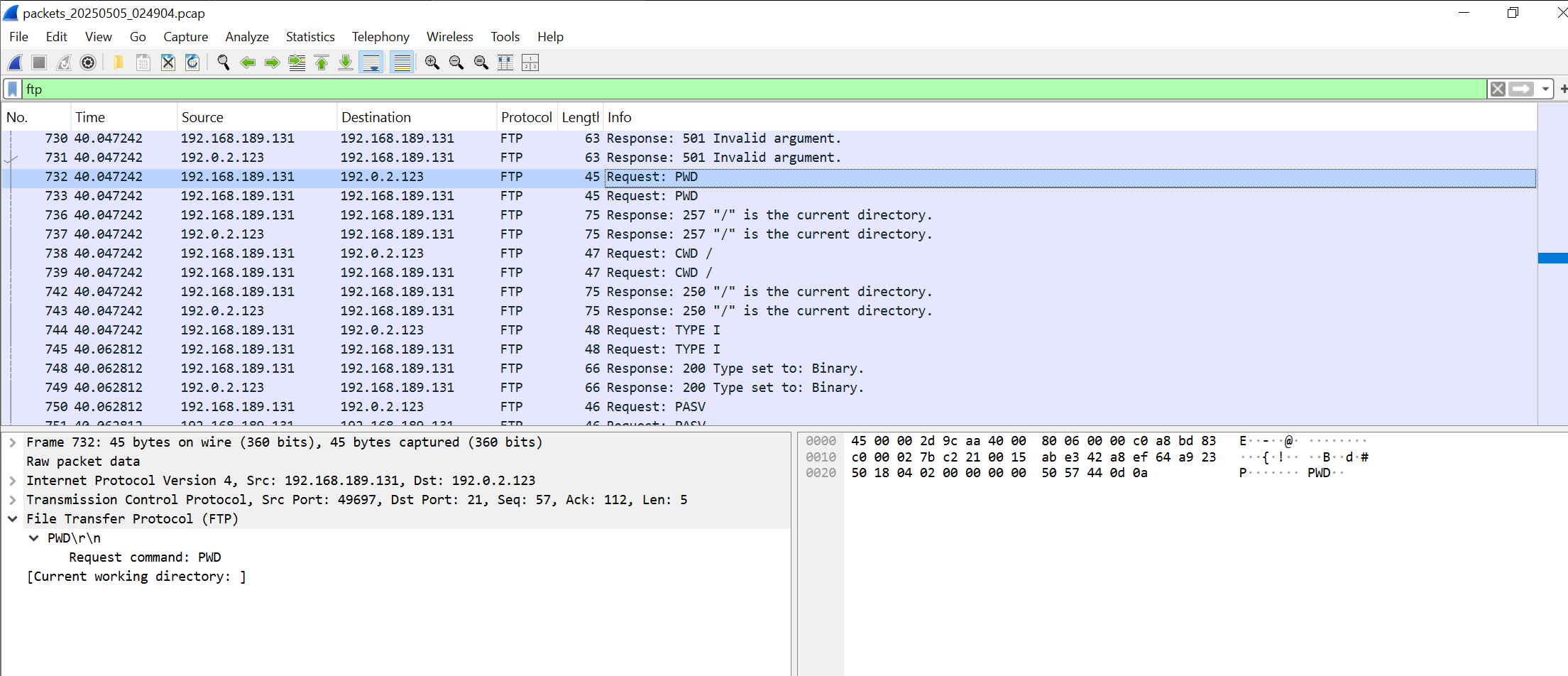 Wireshark FTP 2