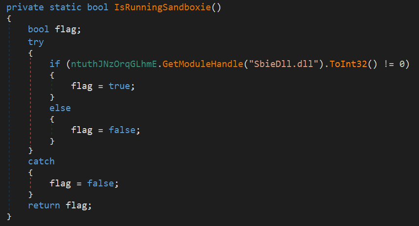 RAT Anti Analysis Sandboxie