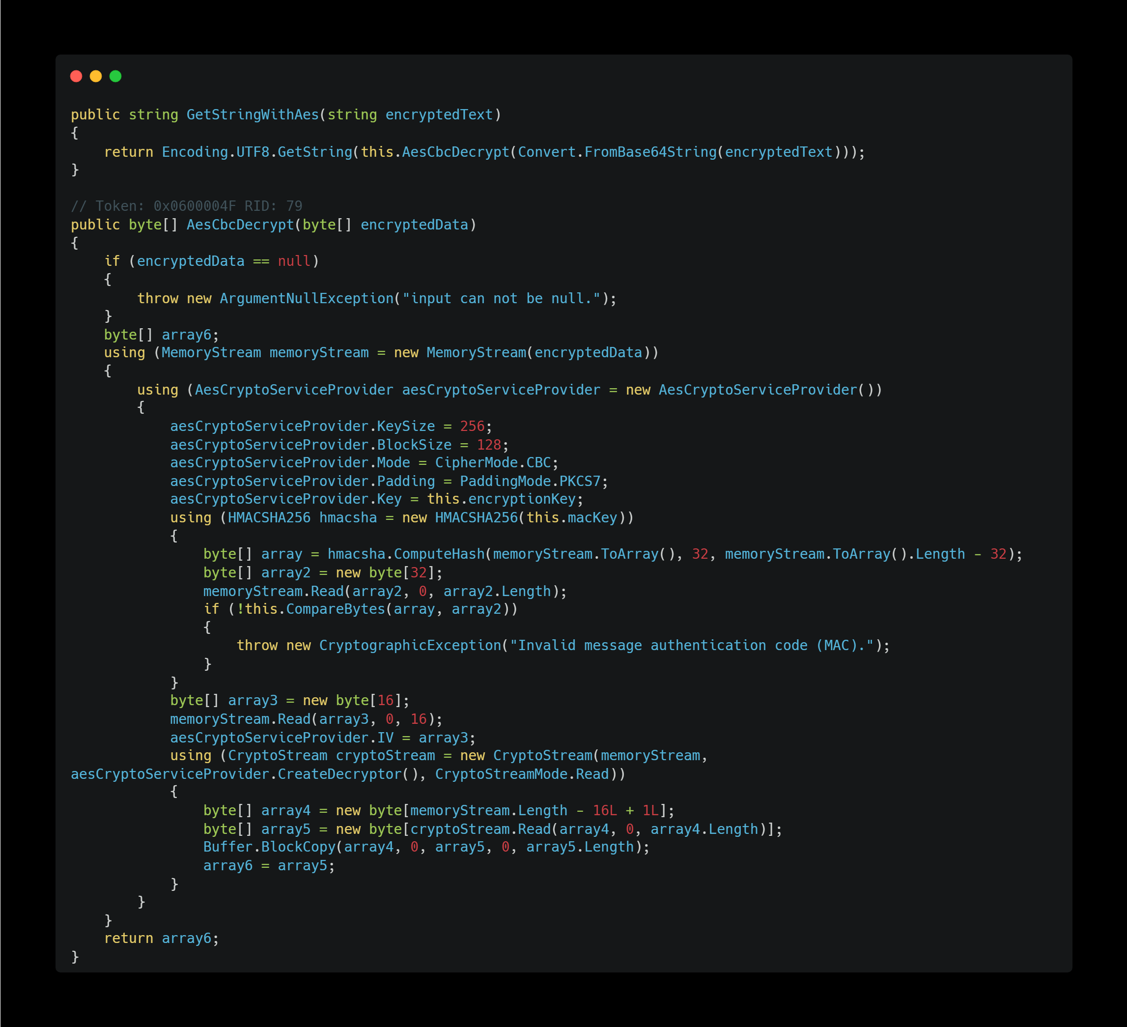 RAT Decrypted Method