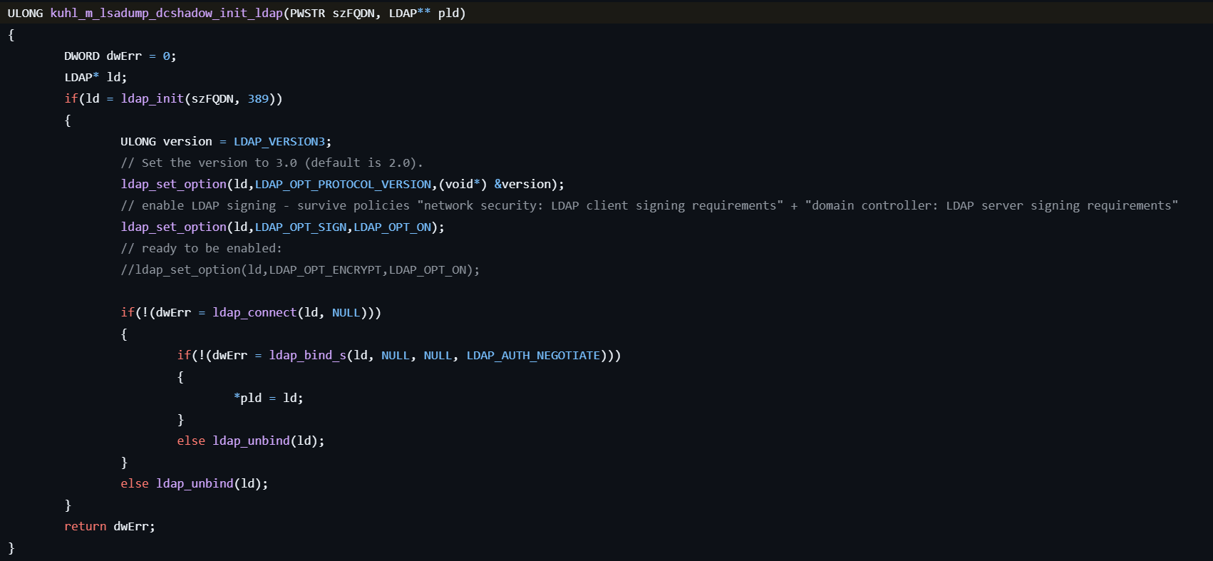 kuhl-m-lsadump-dcshadow-init-ldap