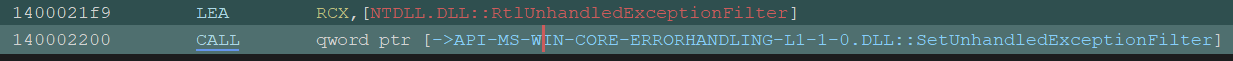 setunhandledexceptionfilter